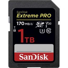 SanDisk Extreme PRO 1 TB SDXC Memory Card 170 MB/s, UHS-I, Class 10, U3, V30