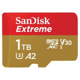 SanDisk Extreme microSDXC 1TB   SD Adapter190MB/s and 130MB/s A2 C10 V30 UHS-I U3