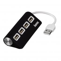 Hama USB 2.0 Hub 1 4, napájení USB, èerný