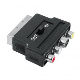 Hama redukce SCART vidlice - 3 cinch AV   S-video zásuvka, IN/OUT
