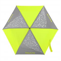 Dìtský skládací deštník s reflexními obrázky, neonová žlutá