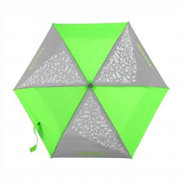 Dìtský skládací deštník s reflexními obrázky, neonová zelená