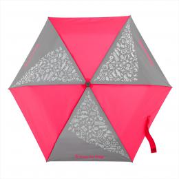 Dìtský skládací deštník s reflexními obrázky, neonová rùžová