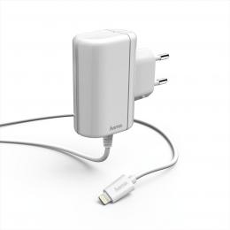 Hama nabíjeèka s kabelem, Apple Lightning, MFI, 2,4 A, bílá