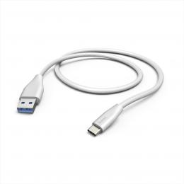 Hama kabel USB-C 3.1 A vidlice - typ C vidlice, 1,5 m, bílá