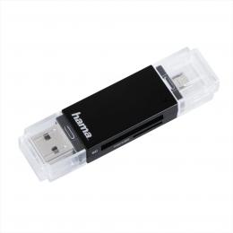 Hama USB 2.0 OTG èteèka karet Basic, SD/microSD, èerná