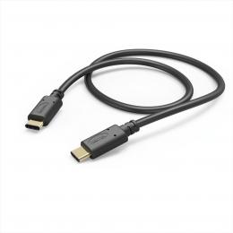 Hama kabel USB-C 2.0 typ C vidlice - C vidlice, 1 m, èerná