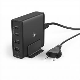 Hama rychlб stolnн USB nabнjeиka, 2x USB-C   2x USB-A, Power Delivery 65 W