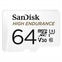 SanDisk microSDXC High Endurance Video 64 GB C 10 U3 V30, adapt�r