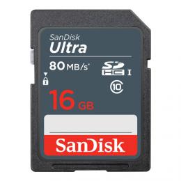 SanDisk Ultra 16 GB SDHC Memory Card 80 MB/s 