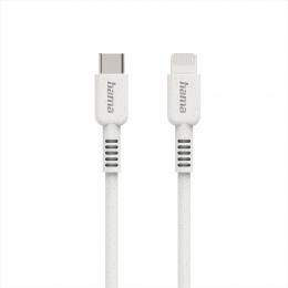 Hama Eco MFi kabel USB 2.0 pro Apple, USB-C  Lightning, 1 m, bl