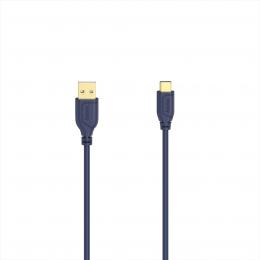 Hama USB-C 2.0 kabel typ A-C 0,75 m, Flexi-Slim, modrý - zvìtšit obrázek
