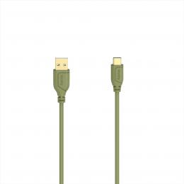 Hama USB-C 2.0 kabel typ A-C 0,75 m, Flexi-Slim, zelenэ
