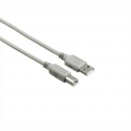 Hama USB 2.0 kabel typ A-B, 3 m, nebalený