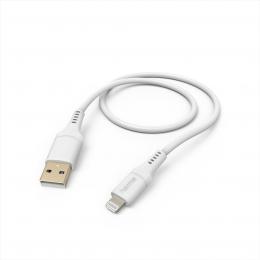 Hama MFi USB kabel pro Apple, USB-A Lightning , 1,5 m Flexible, silikonový, bílá