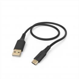 Hama kabel USB-C 2.0 typ A-C 1,5 m Flexible, silikonový, èerná