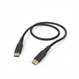 Hama kabel USB-C 2.0 typ C-C 1,5 m Flexible, silikonový, èerná