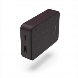 Hama Colour 10, powerbanka 10000 mAh, 3 A, vstup  USB-C, USB-A, slivkov