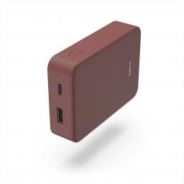 Hama Colour 10, powerbanka 10000 mAh, 3 A, vstup  USB-C, USB-A, erven