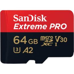 SanDisk Extreme PRO microSDXC 64GB   SD Adapter 200MB/s and 90MB/s  A2 C10 V30 UHS-I U3