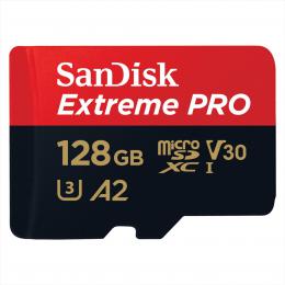 SanDisk Extreme PRO microSDXC 128GB   SD Adapter 200MB/s and 90MB/s  A2 C10 V30 UHS-I U3 - zvìtšit obrázek