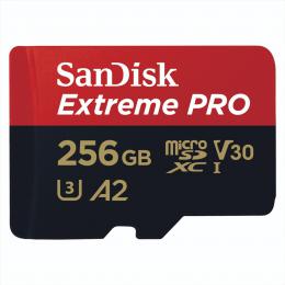 SanDisk Extreme PRO microSDXC 256GB   SD Adapter 200MB/s and 140MB/s A2 C10 V30 UHS-I U3