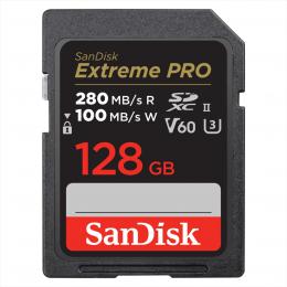 SanDisk Extreme PRO 128 GB V60 UHS-II SD cards, 280/100 MB/s,V60,C10,UHS-II - zvìtšit obrázek