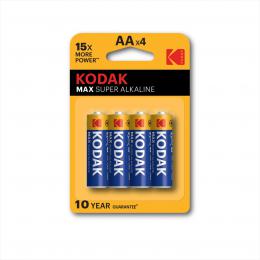 Kodak baterie MAX alkalick, AA, 4 ks, blistr