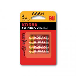 Kodak baterie Heavy Duty zinko-chloridov, AAA, 4 ks, blistr