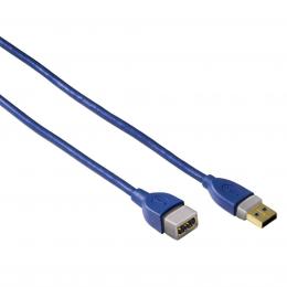 Hama USB 3.0 kabel typ A-A, prodlužovací, 1,8 m, modrý