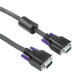 Hama VGA propojovací kabel, 15pin., 75 ohmù, ferity, 5m, èerný