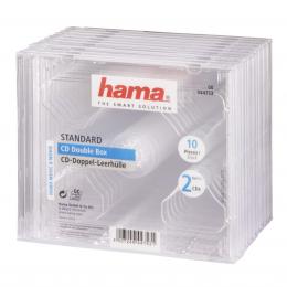 Hama CD obal Standard Double, 10 ks, prùhledný