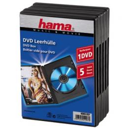 Hama DVD obal na 1 DVD, s fуliн, иernэ, 5 ks