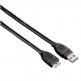 Hama USB 3.0 kabel, typ A - micro B, 0,75 m, èerný