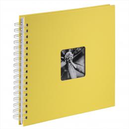 Hama album klasické spirálové FINE ART 28x24 cm, 50 stran, žlutá, bílé stránky